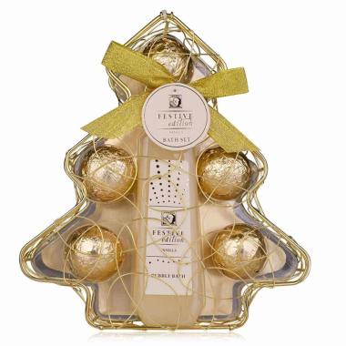 Set bagno festive albero metallo