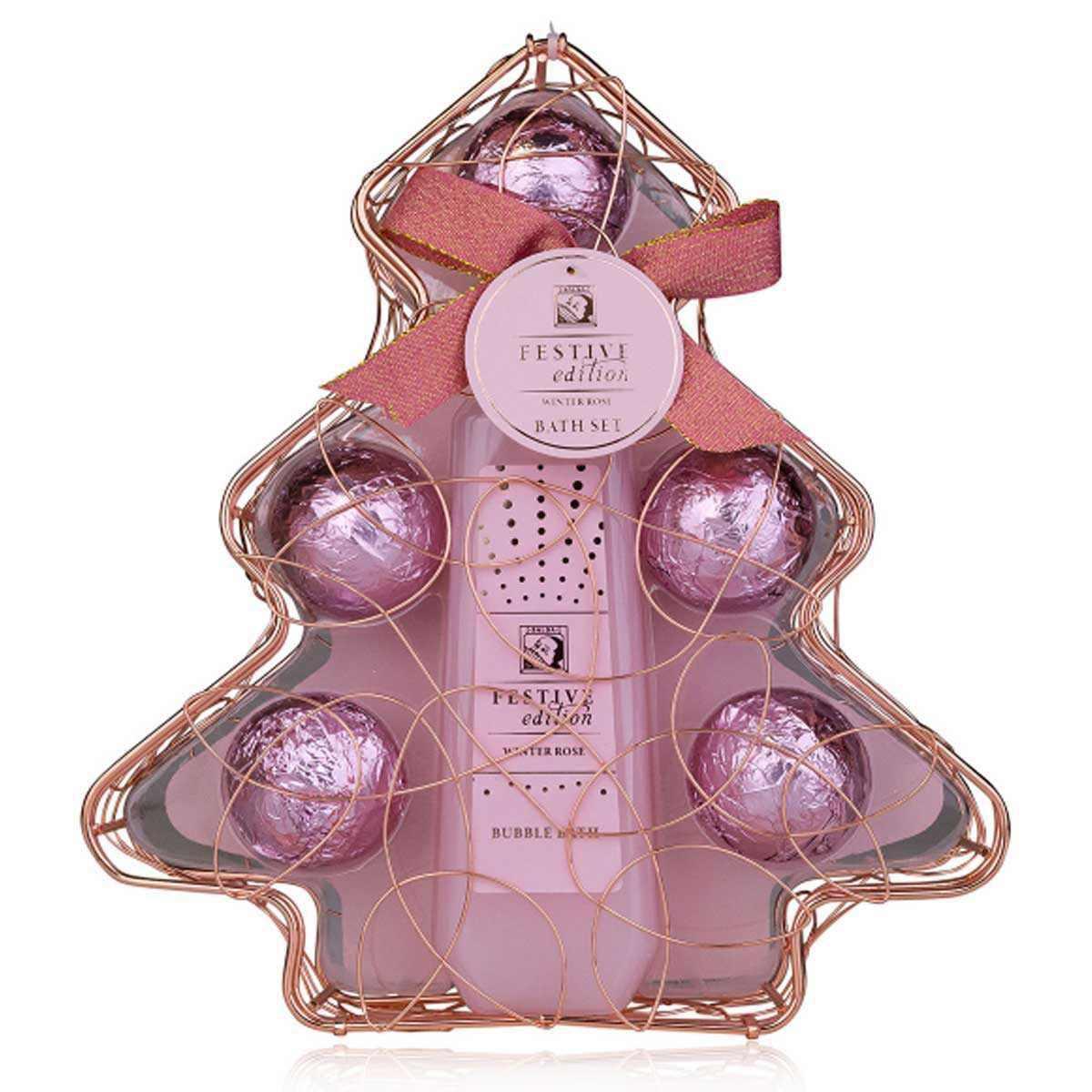 Set bagno festive albero metallo