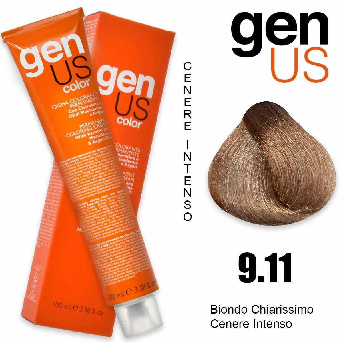 Genus permanent coloring  cream 100 ml 9.11