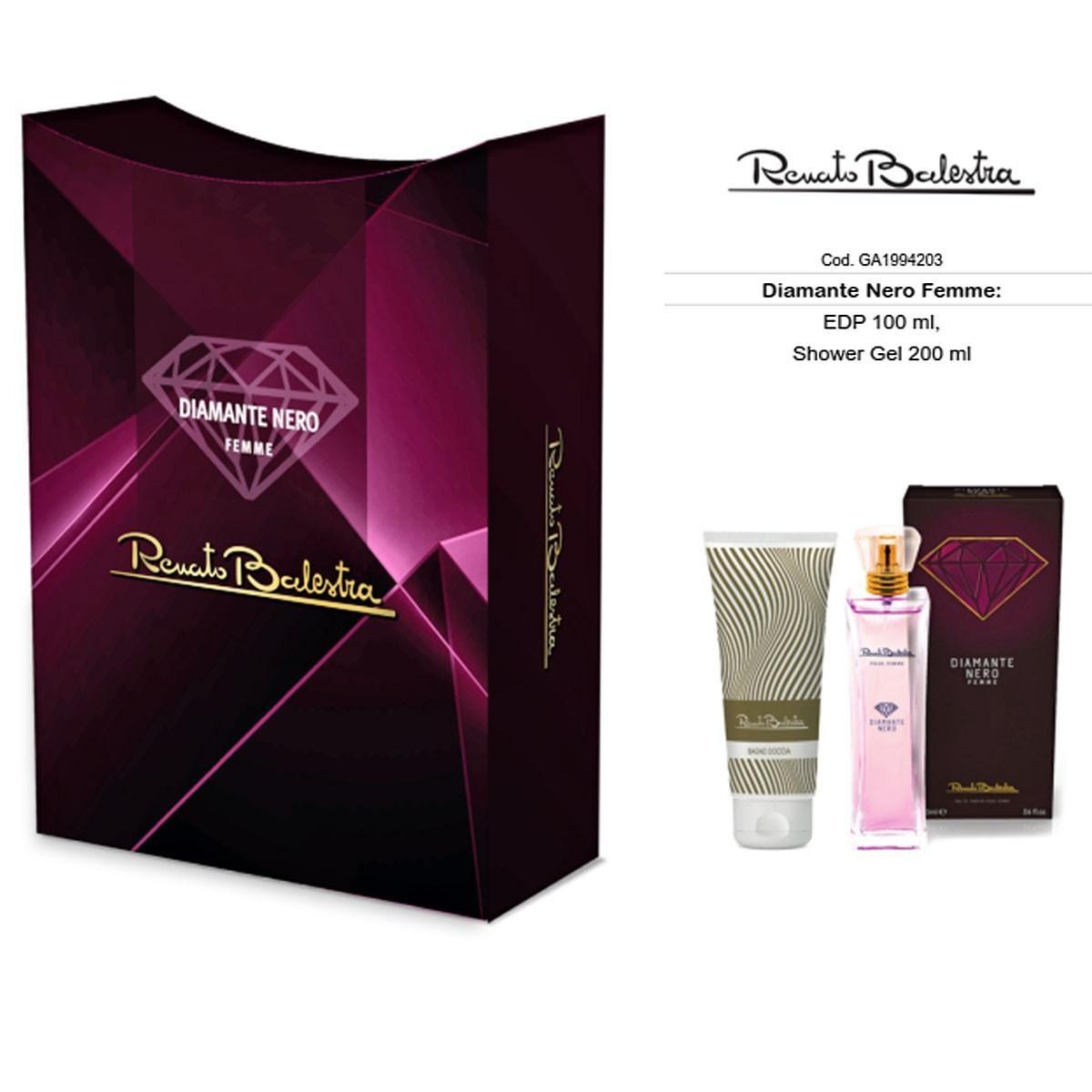 Renato balestra diamante nero pour femme: edp 100ml + body lotion 100 ml