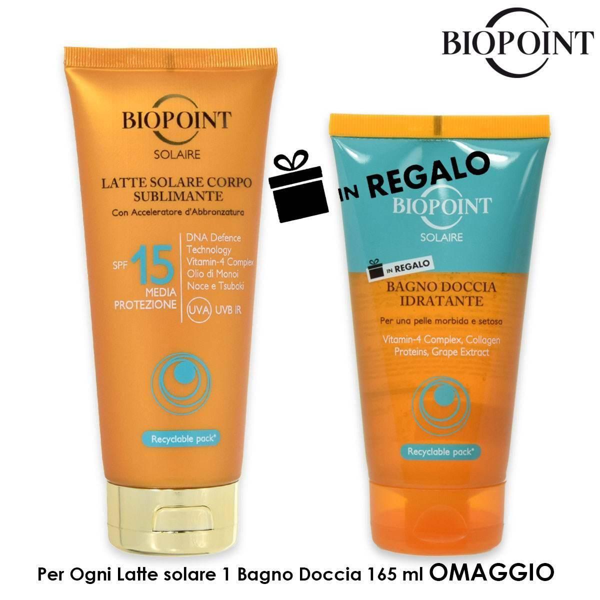 Biopoint latte tubo spf15 200 ml
