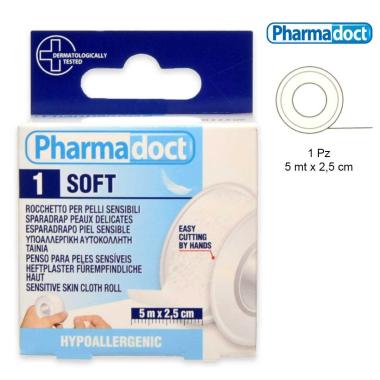 Pharmadoct rocchetto tnt bianco 5 m x 2,5 cm