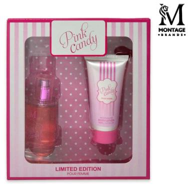 Gift set montage edp 50 ml body lotion 50 ml pink candy