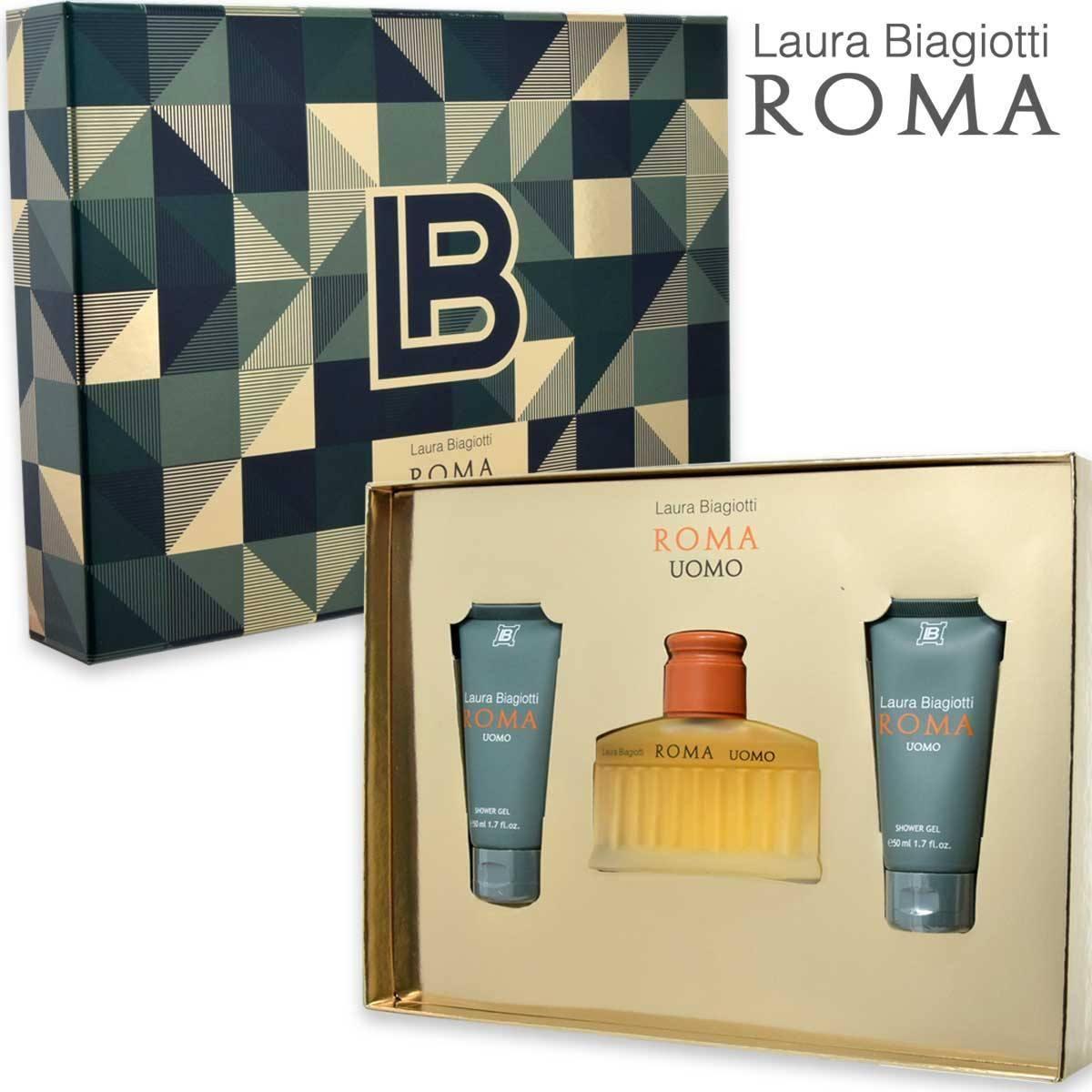 Laura biagiotti conf. reg.roma uomo edt 75 ml + 2 shower gel 50 ml