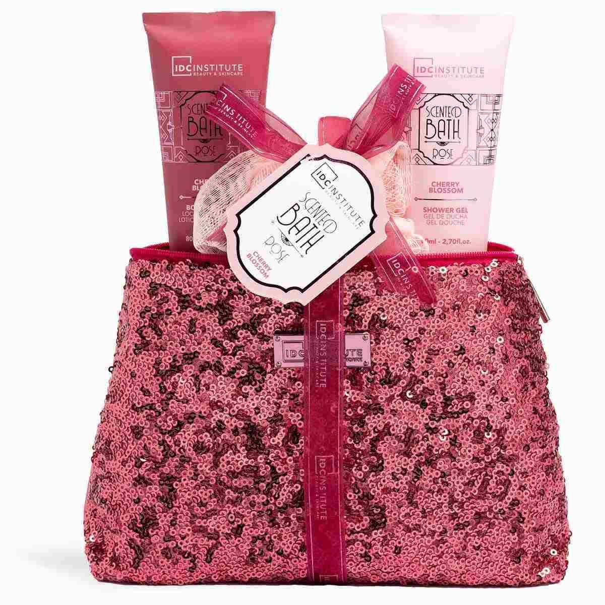 iNSTITUTE SCENTED BATH ROSE WASH BAG 3 PCS